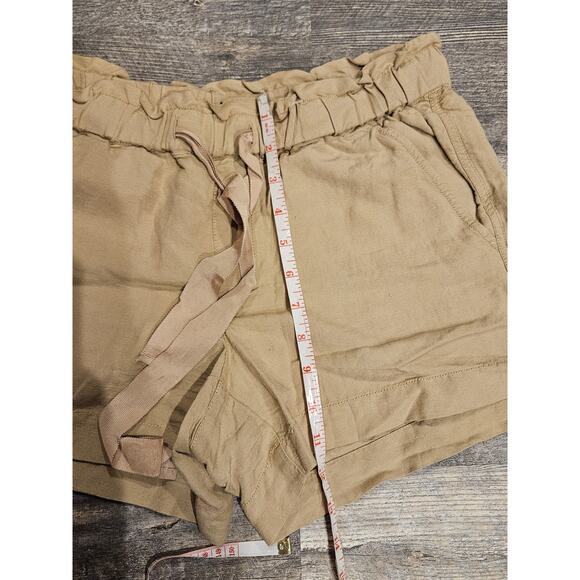 Loft khaki tan paperbag shorts stretchy Womens xs bussiness casual relaxed - Picture 3 of 5